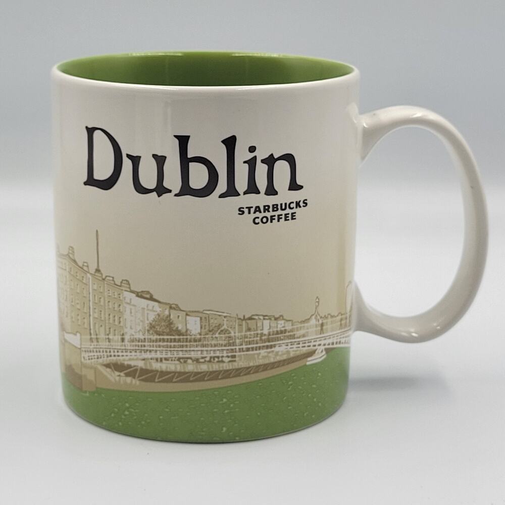 2016 Starbucks Coffee Dublin Mug Ireland Hapenny Bridge Eire River 16oz RARE